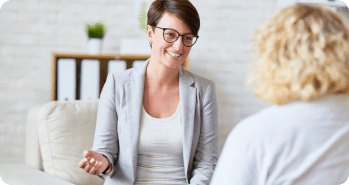 Coach with a client